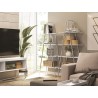 Casabianca ACE Bookcase In Matte White With Matte Black Metal Frame - Lifestyle 2