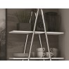 Casabianca ACE Bookcase In Matte White With Matte Black Metal Frame - Upper Shelf