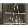 Casabianca ACE Bookcase In Matte White With Matte Black Metal Frame - Upper Shelf - Casabianca ACE Bookcase In Matte White With Matte Black Metal Frame - Upper Shelf