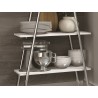 Casabianca ACE Bookcase In Matte White With Matte Black Metal Frame - Shelves Close-up