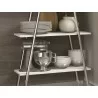 Casabianca ACE Bookcase In Matte White With Matte Black Metal Frame - Shelves Close-up - Casabianca ACE Bookcase In Matte White With Matte Black Metal Frame - Shelves Close-up