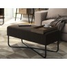 Casabianca ACE Bench In Dark Brown With Black Painted Base With Dark Oak Tray - Lifestyle 4