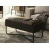 Casabianca ACE Bench In Dark Brown With Black Painted Base With Dark Oak Tray - Lifestyle 4 - Casabianca ACE Bench In Dark Brown With Black Painted Base With Dark Oak Tray - Lifestyle 4