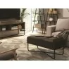 Casabianca ACE Bench In Dark Brown With Black Painted Base With Dark Oak Tray - Lifestyle 3 - Casabianca ACE Bench In Dark Brown With Black Painted Base With Dark Oak Tray - Lifestyle 3