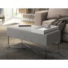 Casabianca ACE Bench In Light Gray With Black Painted Base With Dark Oak Tray - Lifestyle 2