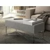 Casabianca ACE Bench In Light Gray With Black Painted Base With Dark Oak Tray - Lifestyle 2 - Casabianca ACE Bench In Light Gray With Black Painted Base With Dark Oak Tray - Lifestyle 2
