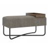 Casabianca ACE Bench In Mocha With Black Painted Base With Dark Oak Tray - Side Angle