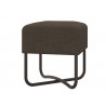 Casabianca ACE Bench In Dark Brown Fabric With Black Painted Base - Front