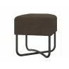 Casabianca ACE Bench In Dark Brown Fabric With Black Painted Base - Front - Casabianca ACE Bench In Dark Brown Fabric With Black Painted Base - Front
