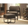 Casabianca ACE Bench In Dark Brown Fabric With Black Painted Base - Lifestyle 2