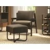 Casabianca ACE Bench In Dark Brown Fabric With Black Painted Base - Lifestyle 2 - Casabianca ACE Bench In Dark Brown Fabric With Black Painted Base - Lifestyle 2