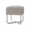 Casabianca ACE Bench In Light Gray Fabric With Black Painted Base - Front