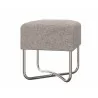 Casabianca ACE Bench In Light Gray Fabric With Black Painted Base - Front - Casabianca ACE Bench In Light Gray Fabric With Black Painted Base - Front