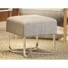 Casabianca ACE Bench In Light Gray Fabric With Black Painted Base - Lifestyle 2 - Casabianca ACE Bench In Light Gray Fabric With Black Painted Base - Lifestyle 2
