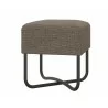 Casabianca ACE Bench In Mocha Fabric With Black Painted Base - Front - Casabianca ACE Bench In Mocha Fabric With Black Painted Base - Front