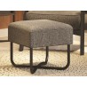 Casabianca ACE Bench In Mocha Fabric With Black Painted Base - Lifestyle Close-up
