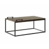 Casabianca NOA Coffee Table In Dark Brown Oak - Angled - Casabianca NOA Coffee Table In Dark Brown Oak - Angled