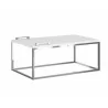 Casabianca NOA Coffee Table In Matte White - Angled - Casabianca NOA Coffee Table In Matte White - Angled