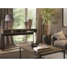 Casabianca NOA Console Table In Dark Brown Oak With Black Painted Metal Frame - Lifestyle 2