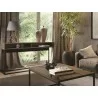 Casabianca NOA Console Table In Dark Brown Oak With Black Painted Metal Frame - Lifestyle 2 - Casabianca NOA Console Table In Dark Brown Oak With Black Painted Metal Frame - Lifestyle 2