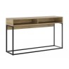 Casabianca NOA Console Table In Oak With Black Painted Metal Frame - Angled View