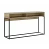 Casabianca NOA Console Table In Oak With Black Painted Metal Frame - Angled View - Casabianca NOA Console Table In Oak With Black Painted Metal Frame - Angled View