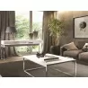 Casabianca NOA Console Table In Matte White With Chromed Metal Frame - Lifestyle 2 - Casabianca NOA Console Table In Matte White With Chromed Metal Frame - Lifestyle 2