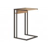 Casabianca NOA C End Table In Birch Melamine With Black Metal Painted Frame - Angled