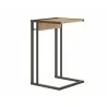 Casabianca NOA C End Table In Birch Melamine With Black Metal Painted Frame - Angled - Casabianca NOA C End Table In Birch Melamine With Black Metal Painted Frame - Angled