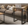 Casabianca NOA C End Table In Birch Melamine With Black Metal Painted Frame - Lifestyle 1