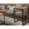 Casabianca NOA C End Table In Birch Melamine With Black Metal Painted Frame - Lifestyle 1 - Casabianca NOA C End Table In Birch Melamine With Black Metal Painted Frame - Lifestyle 1