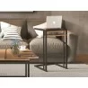 Casabianca NOA C End Table In Birch Melamine With Black Metal Painted Frame - Front Lifestyle - Casabianca NOA C End Table In Birch Melamine With Black Metal Painted Frame - Front Lifestyle