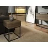 Casabianca NOA Nightstand In Dark Brown Oak Melamine With Black Painted Metal Frame - Lifestyle 2 - Casabianca NOA Nightstand In Dark Brown Oak Melamine With Black Painted Metal Frame - Lifestyle 2