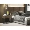Casabianca NOA Nightstand In Dark Brown Oak Melamine With Black Painted Metal Frame - Lifestyle 3 - Casabianca NOA Nightstand In Dark Brown Oak Melamine With Black Painted Metal Frame - Lifestyle 3