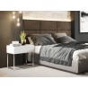 Casabianca NOA Nightstand In Matte White With Chromed Metal Frame - Lifestyle
