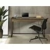  Casabianca NOA Office Desk In Brown Oak - Front -  Casabianca NOA Office Desk In Brown Oak - Front