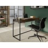  Casabianca NOA Office Desk In Brown Oak - Angled Lifestyle