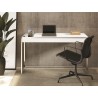  Casabianca NOA Office Desk In Matte White - Front Lifestyle