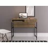 Casabianca CLARK Office Desk In Walnut Melamine With Black Painted Metal Frame - Lifestyle - Casabianca CLARK Office Desk In Walnut Melamine With Black Painted Metal Frame - Lifestyle