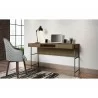Casabianca CLARK EXECUTIVE Office Desk In Walnut Melamine With Black Painted Metal Frame - Lifestyle - Casabianca CLARK EXECUTIVE Office Desk In Walnut Melamine With Black Painted Metal Frame - Lifestyle