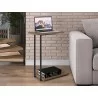Casabianca PEAK C End Table In Walnut Melamine With Black Painted Metal Frame - Lifestyle - Casabianca PEAK C End Table In Walnut Melamine With Black Painted Metal Frame - Lifestyle