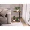 Casabianca PEAK C End Table In Walnut Melamine With Black Painted Metal Frame - Lifestyle 2 - Casabianca PEAK C End Table In Walnut Melamine With Black Painted Metal Frame - Lifestyle 2