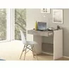 Lulu Office Desk In White Wood Grain And Gray Melamine - Lifestyle 2 - Lulu Office Desk In White Wood Grain And Gray Melamine - Lifestyle 2