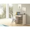 Lulu Office Desk In White And Light Oak Wood Grain Melamine - Lifestyle - Lulu Office Desk In White And Light Oak Wood Grain Melamine - Lifestyle
