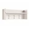 Casabianca BEL AIR Wall Hook In White Wood Grain Melamine - Angled - Casabianca BEL AIR Wall Hook In White Wood Grain Melamine - Angled
