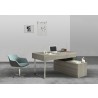 J&M Furniture LP KD12 Modern Office Desk in Matte Grey 