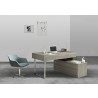 J&M Furniture LP KD12 Modern Office Desk in Matte Grey 