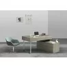 J&M Furniture LP KD12 Modern Office Desk in Matte Grey  - J&M Furniture LP KD12 Modern Office Desk in Matte Grey 