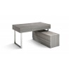 J&M Furniture LP KD12 Modern Office Desk in Matte Grey  002