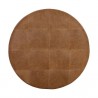 Sunpan Nilda Ottoman Camel Leather - Top Angle